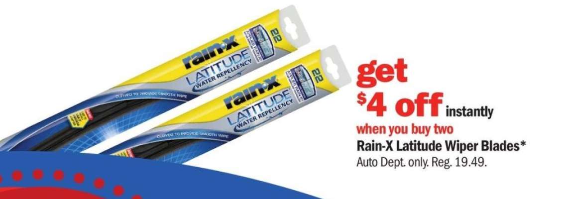 Rain-X Latitude Wiper Blades* - Auto Dept. only. Reg. 19.49.