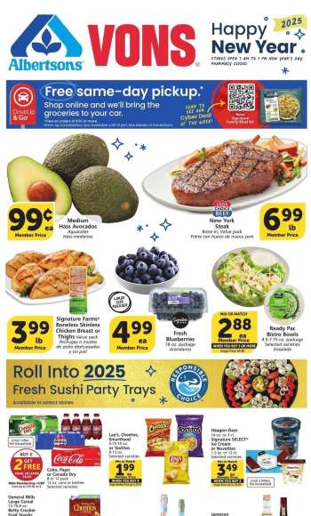 Vons Flyer - 12/26/2024 - 01/01/2025.