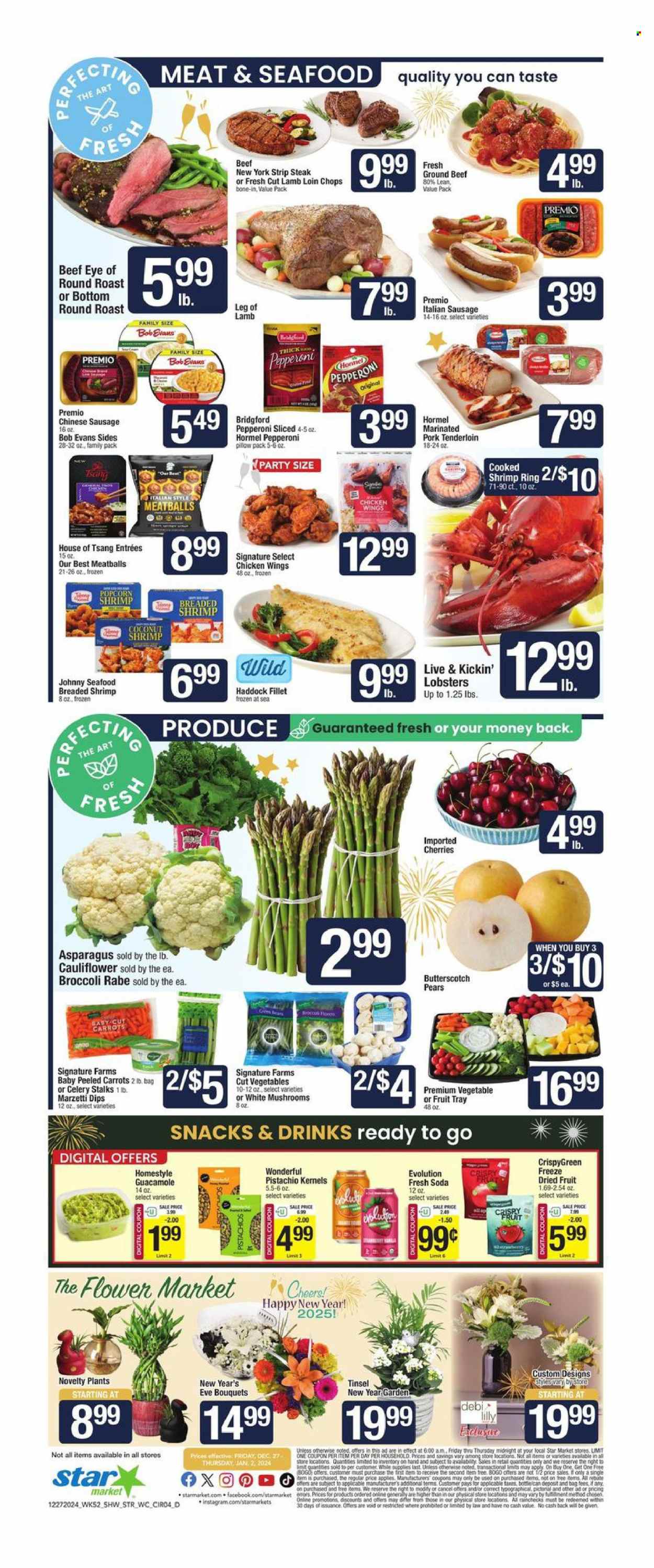 Star Market ad - 12/27/2024 - 01/02/2025. Page 1