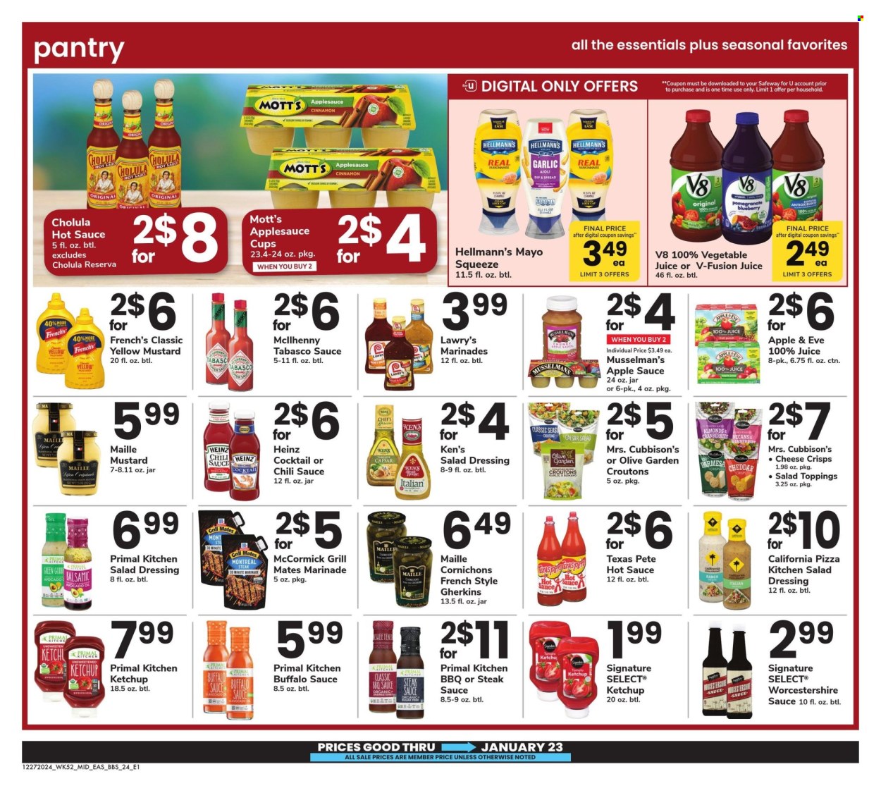 Safeway ad - 12/27/2024 - 01/23/2025. Page 1