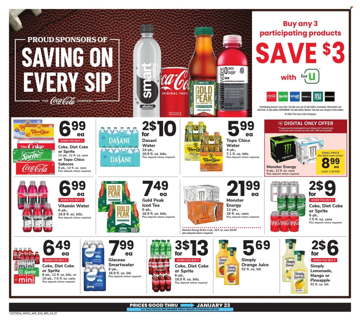 Safeway ad - 12/27/2024 - 01/23/2025. Page 1