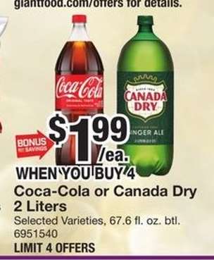 Coca-Cola or Canada Dry