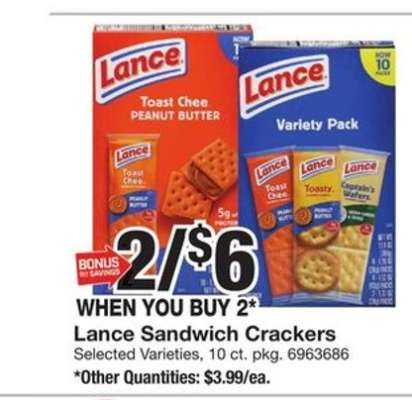 Lance Sandwich Crackers