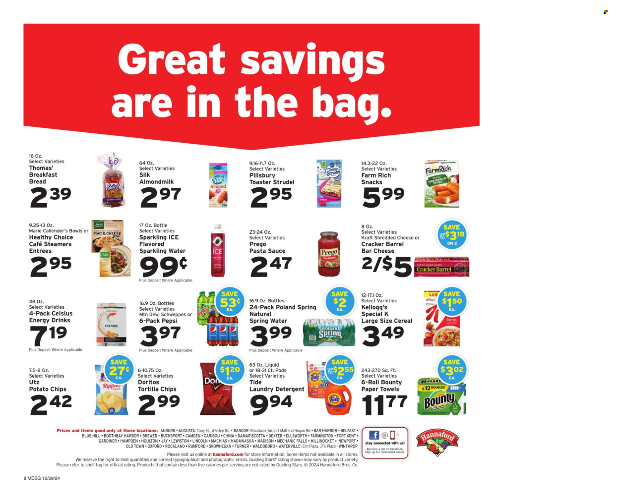 Hannaford ad - 12/29/2024 - 01/04/2025. Page 1