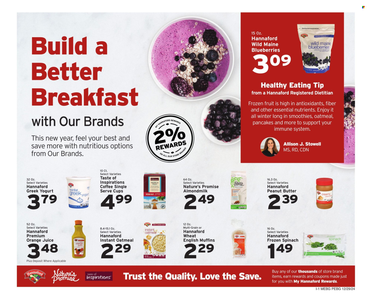 Hannaford ad - 12/29/2024 - 01/04/2025. Page 1