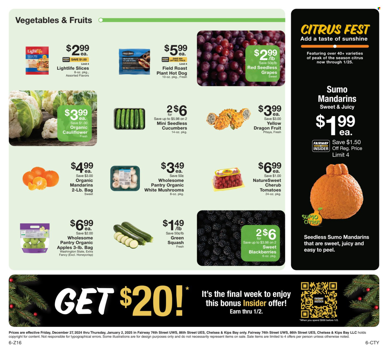 Fairway Market ad - 12/27/2024 - 01/02/2025. Page 1