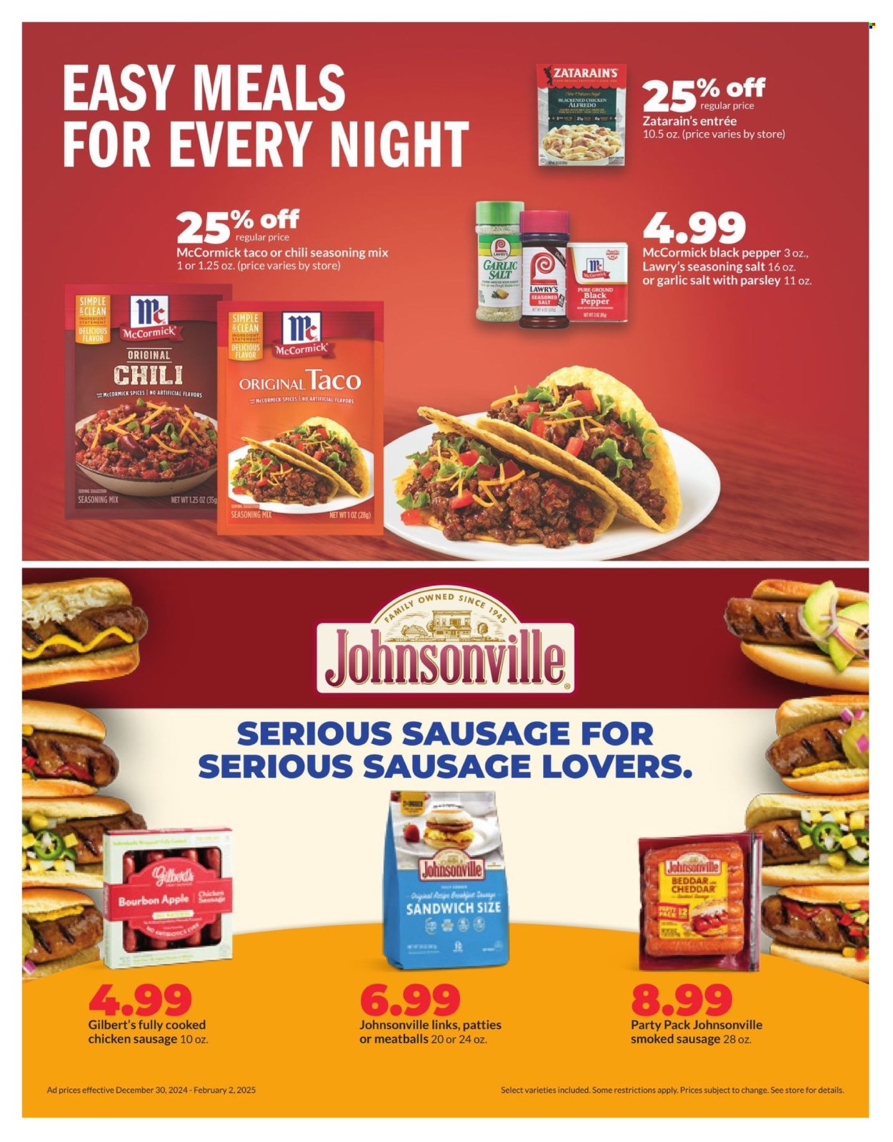 Hy-Vee ad - 12/30/2024 - 01/05/2025. Page 1