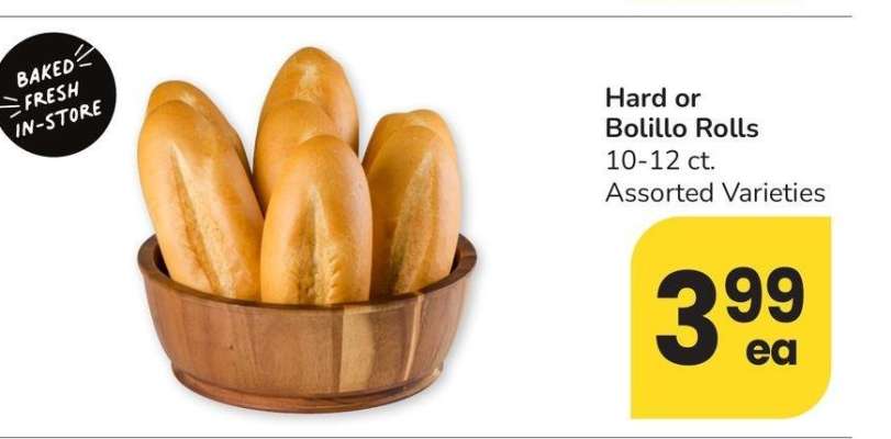 Hard or Bolillo Rolls - 10-12 ct. Assorted Varieties