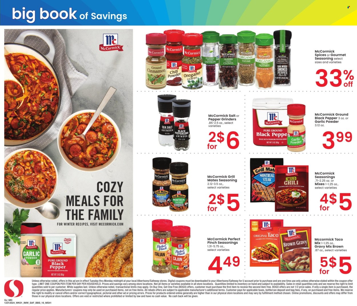 Safeway ad - 12/31/2024 - 01/27/2025. Page 1