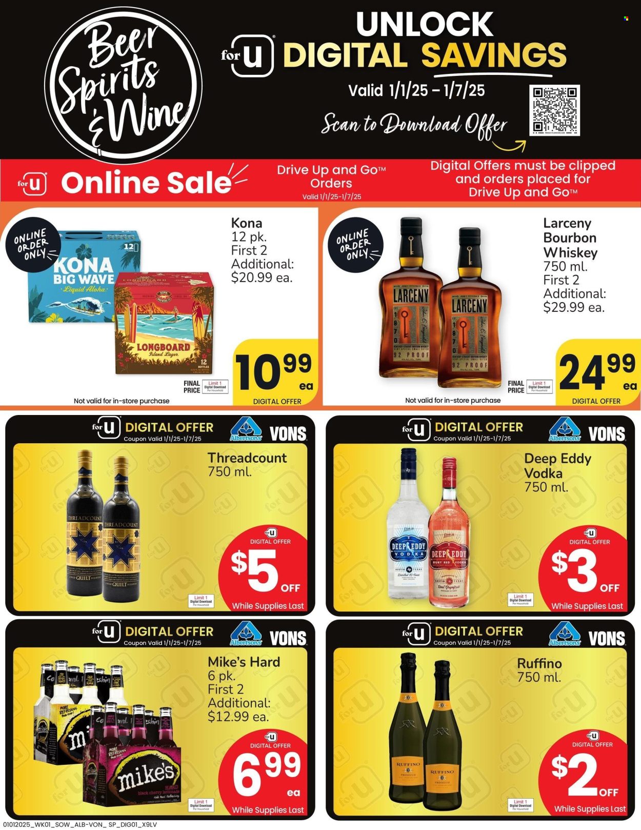 Albertsons ad - 01/01/2025 - 01/07/2025. Page 1