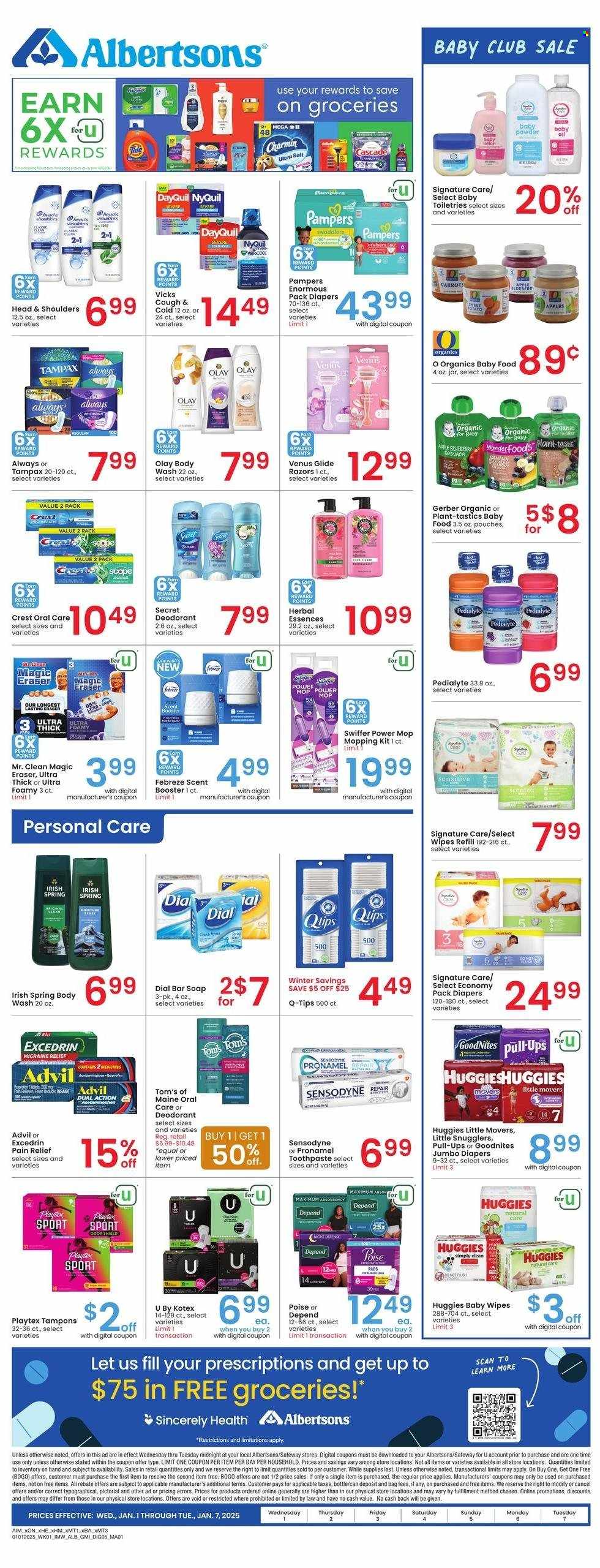 Albertsons ad - 01/01/2025 - 01/07/2025. Page 1