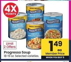 Progresso Soup - 18-19 oz. Selected varieties.