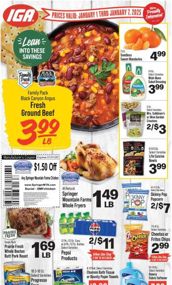 IGA Flyer - 01/01/2025 - 01/07/2025.