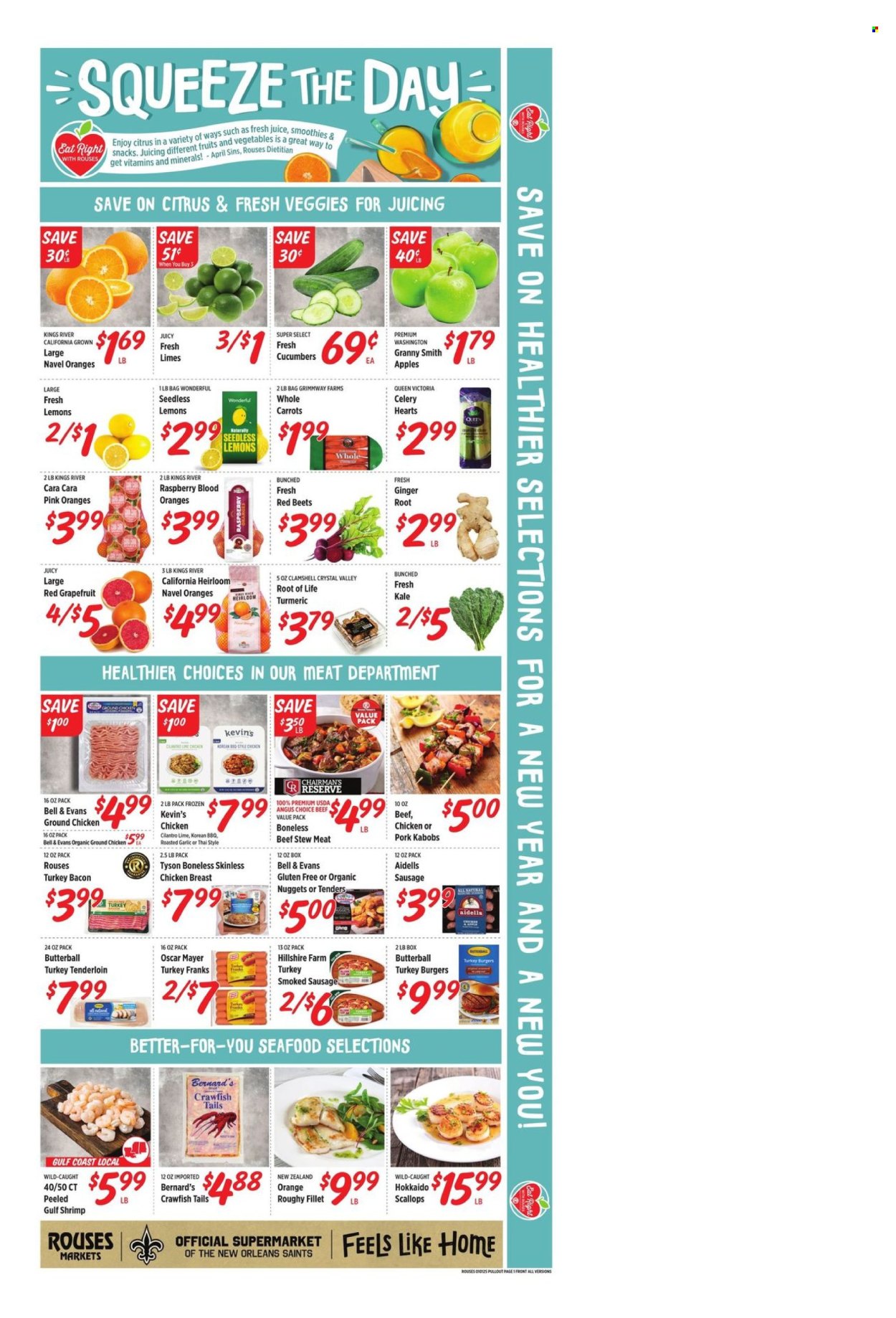 Rouses Markets ad - 01/01/2025 - 01/08/2025. Page 1