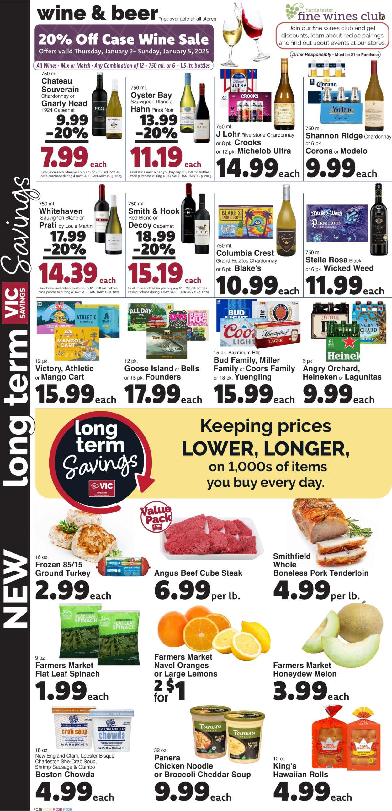 Harris Teeter ad - 01/01/2025 - 01/07/2025. Page 1