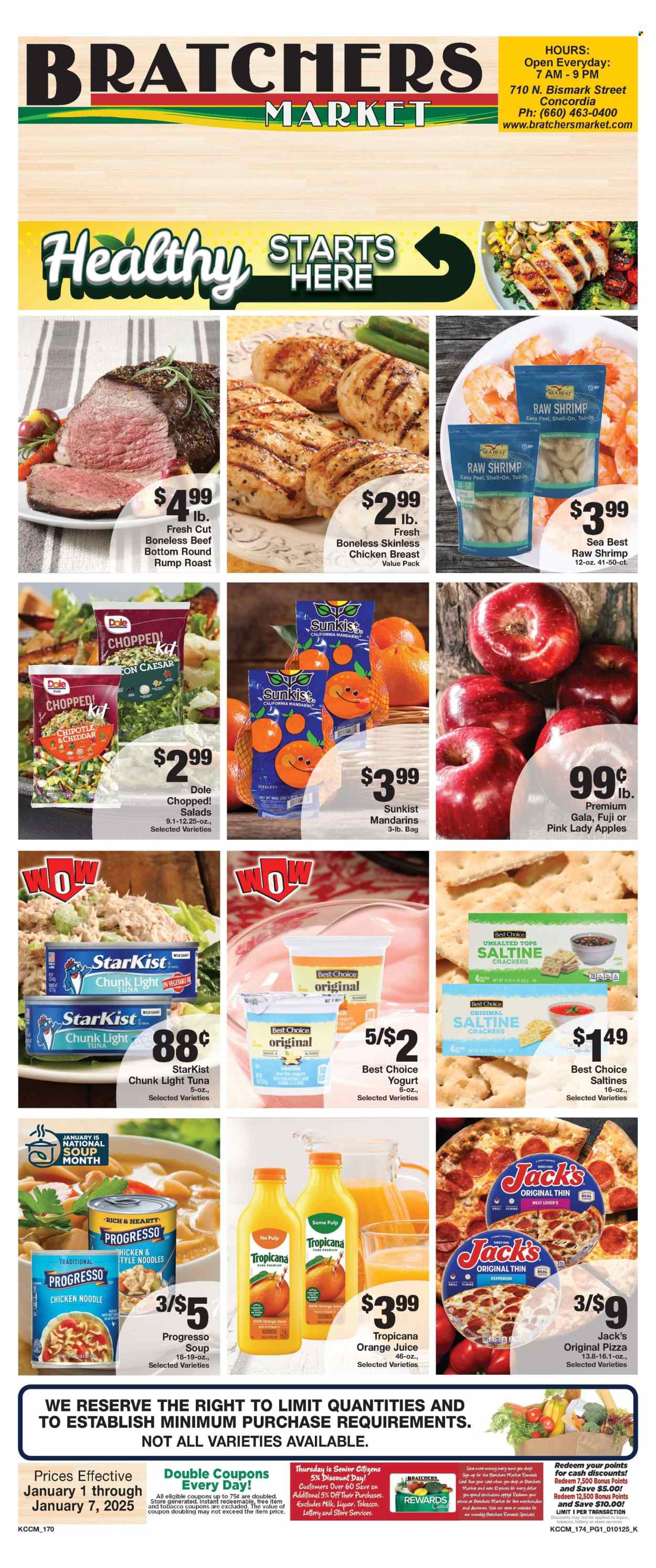 Bratchers Market ad - 01/01/2025 - 01/07/2025. Page 1