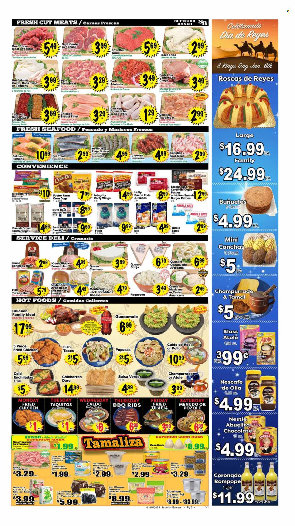 Superior Grocers ad - 01/01/2025 - 01/07/2025. Page 1