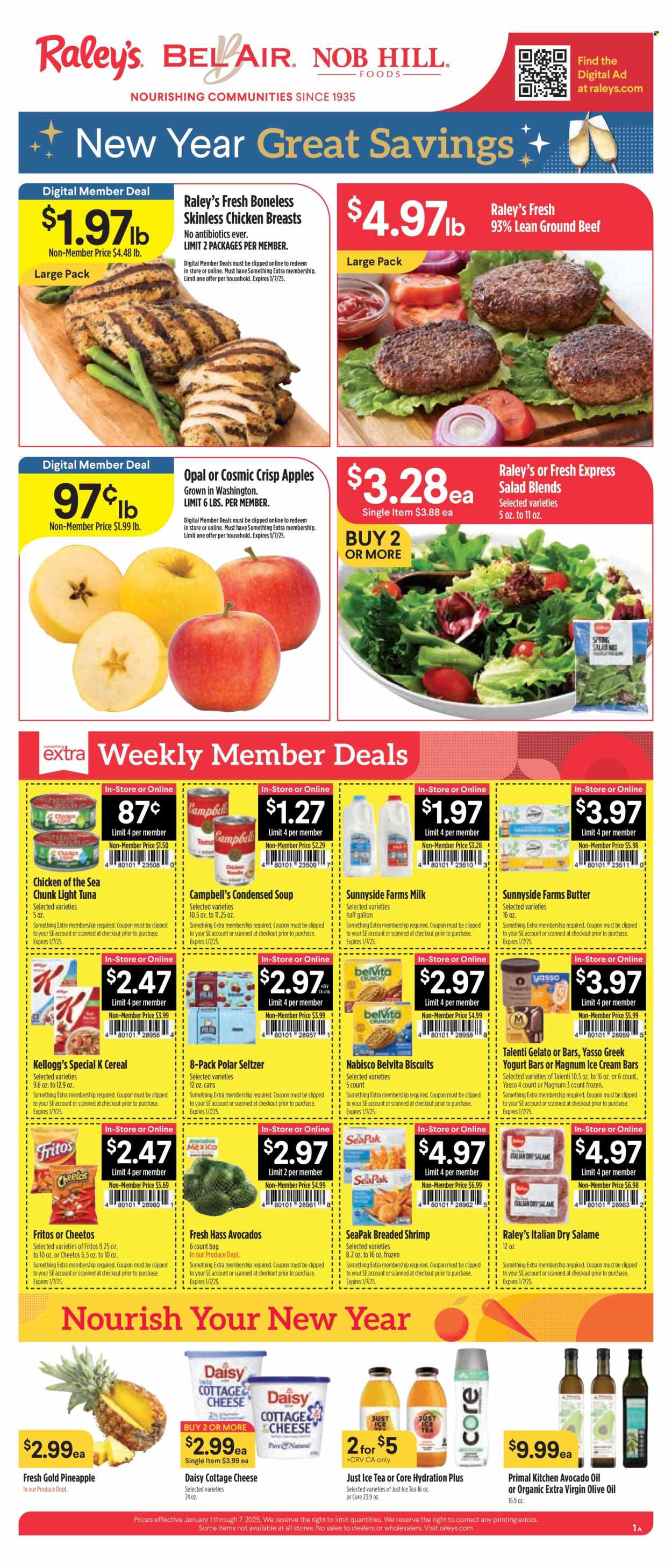 Raley's ad - 01/01/2025 - 01/07/2025. Page 1