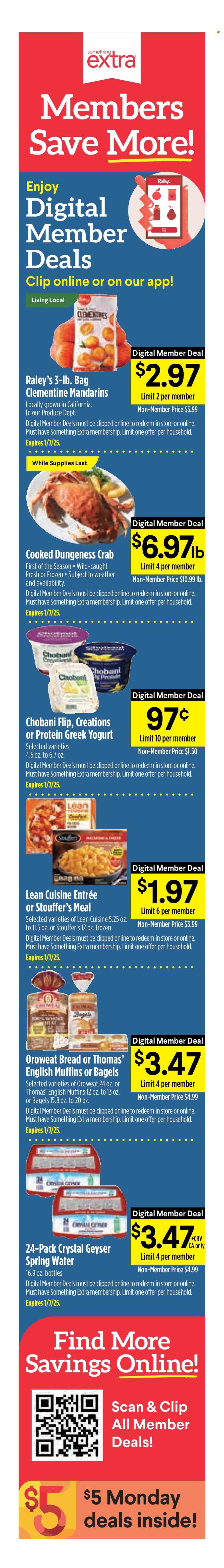 Raley's ad - 01/01/2025 - 01/07/2025. Page 1