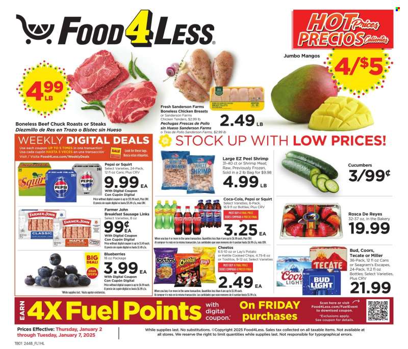 Food 4 Less Flyer - 01/02/2025 - 01/07/2025.