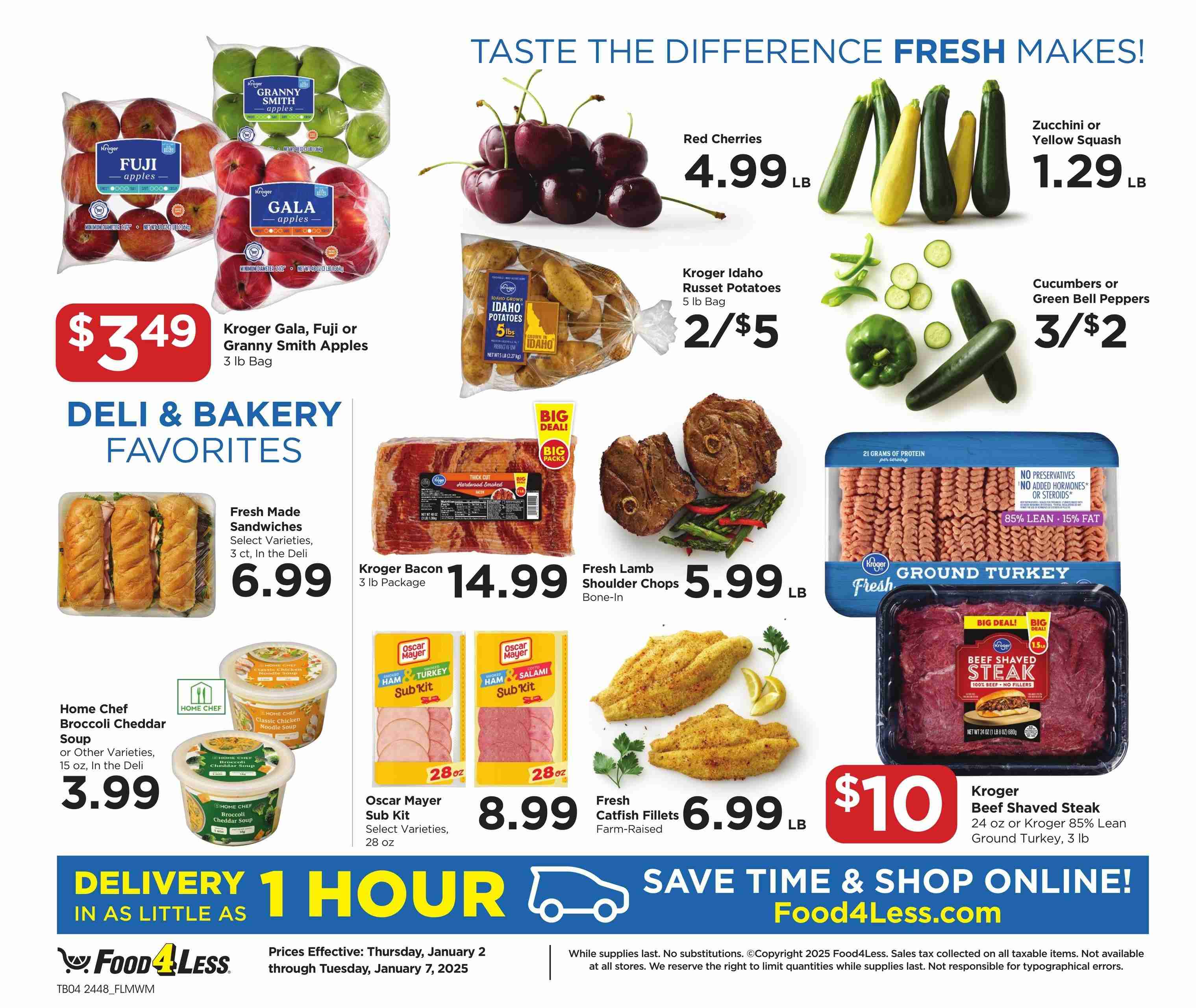 Food 4 Less ad - 01/02/2025 - 01/07/2025. Page 1