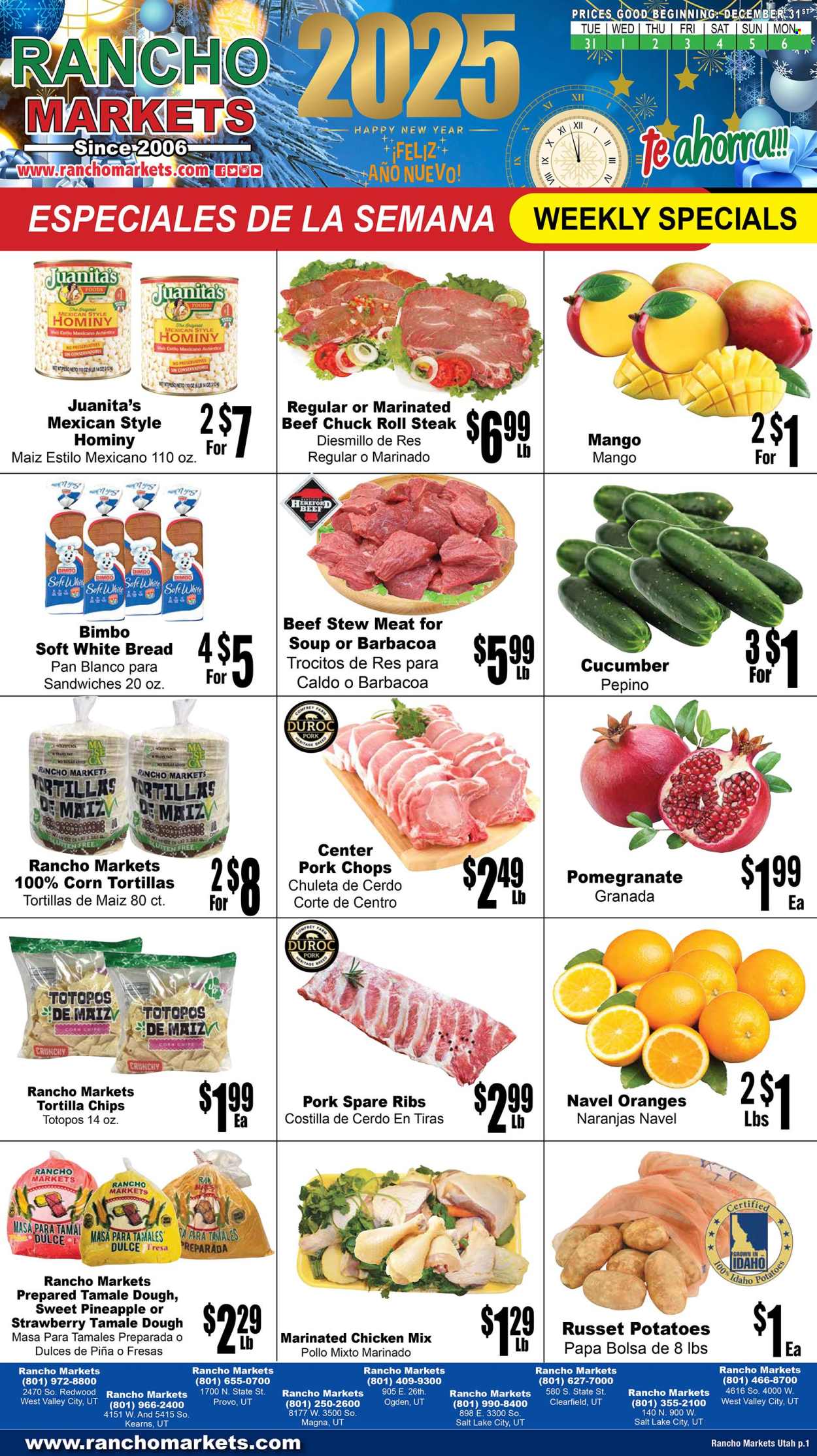 Rancho Markets ad - 12/31/2024 - 01/06/2025. Page 1