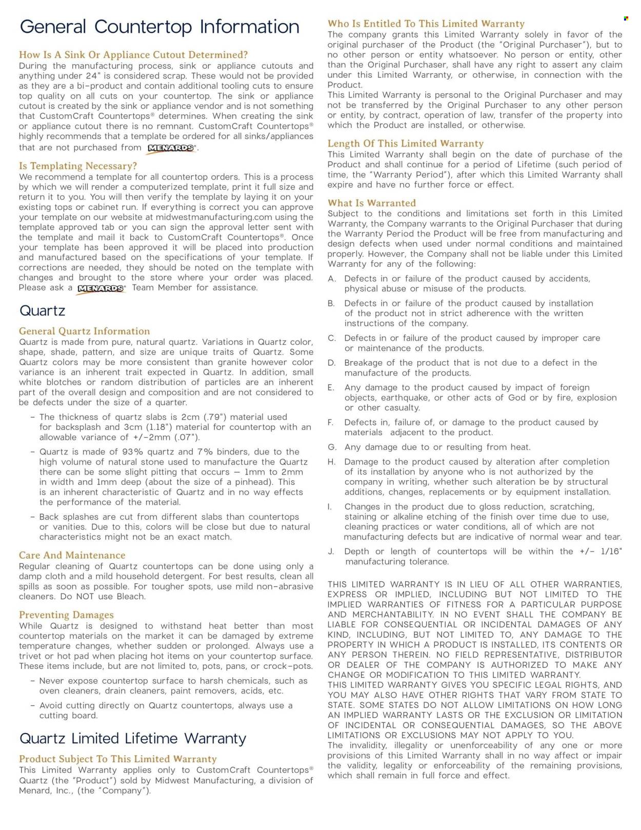 Menards ad - 01/01/2025 - 12/31/2025. Page 1