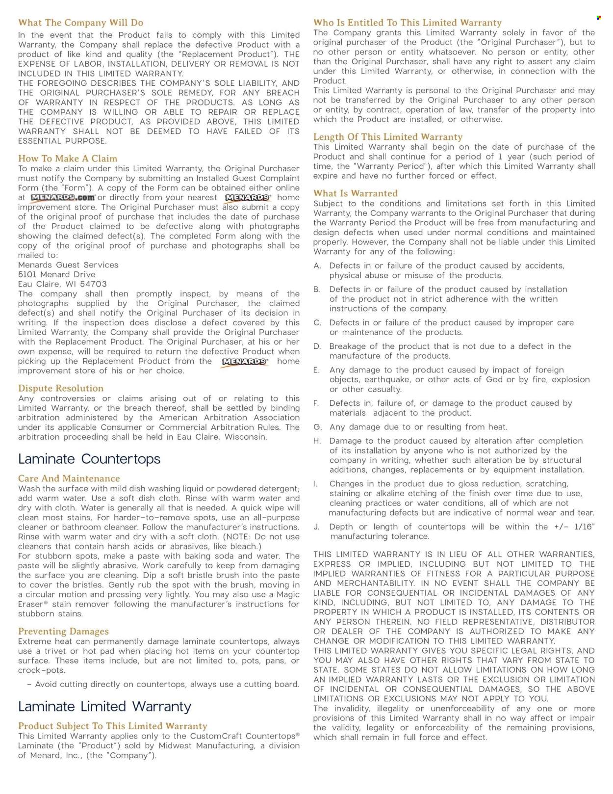 Menards ad - 01/01/2025 - 12/31/2025. Page 1