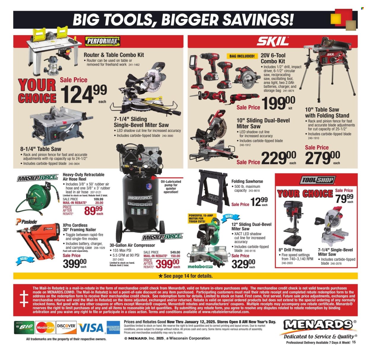 Menards ad - 01/01/2025 - 01/12/2025. Page 1