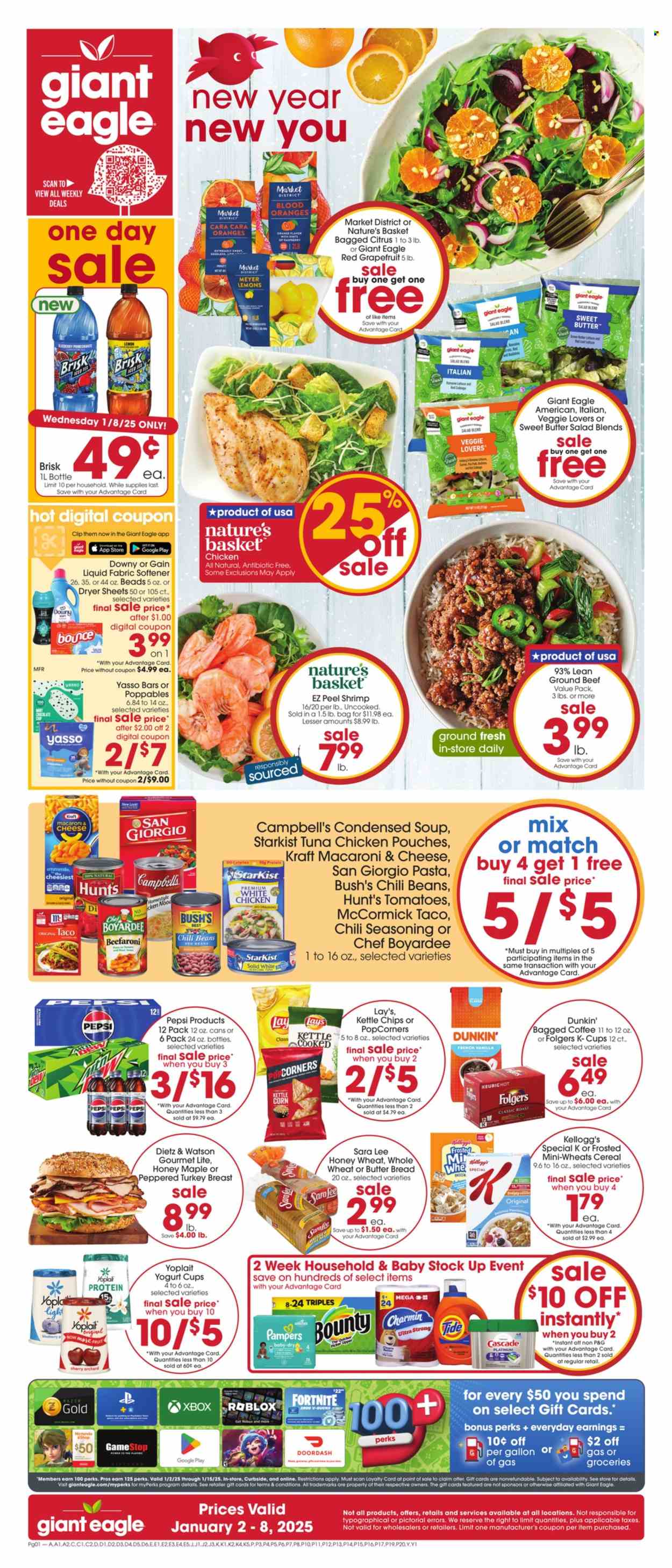 Giant Eagle ad - 01/02/2025 - 01/08/2025. Page 1