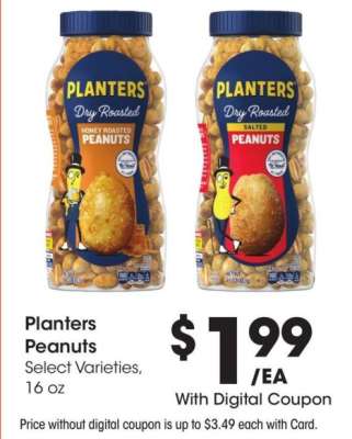 Planters Peanuts* - Select Varieties, 16 oz