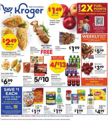 Kroger Flyer - 01/02/2025 - 01/07/2025.