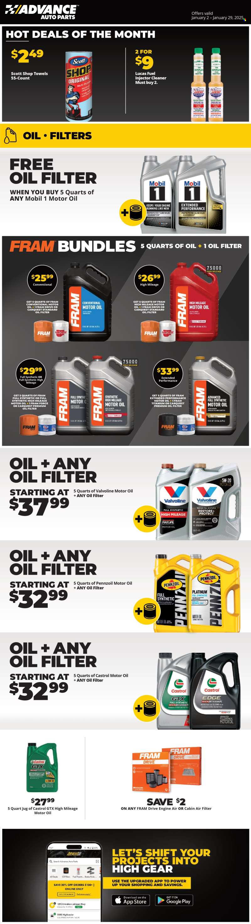 Advance Auto Parts Flyer - 01/02/2025 - 01/29/2025.