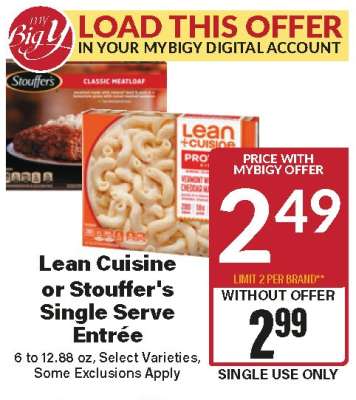 Lean Cuisine or Stouffer's Single Serve Entrée