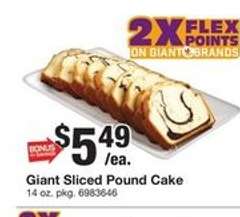 Giant Sliced Pound Cake