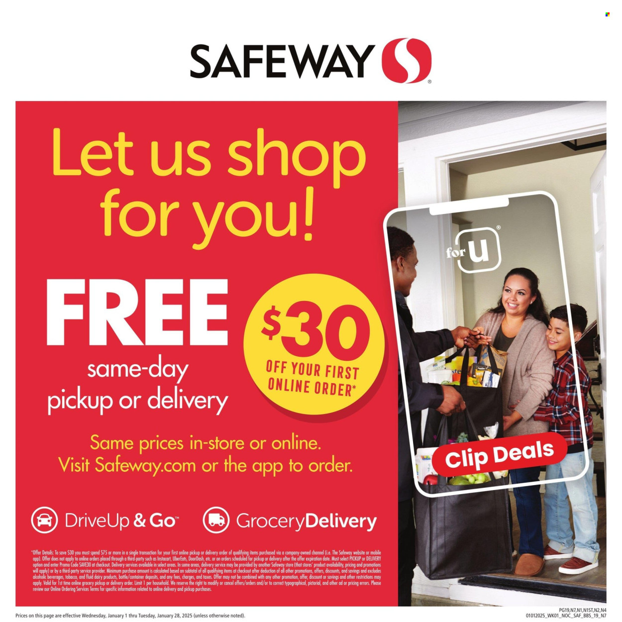 Safeway ad - 01/01/2025 - 01/28/2025. Page 1