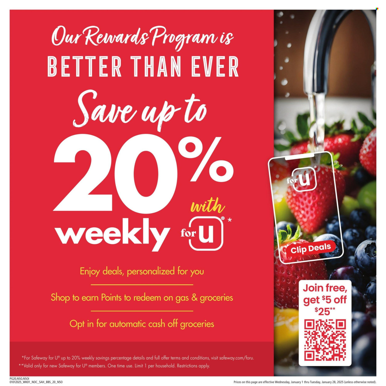 Safeway ad - 01/01/2025 - 01/28/2025. Page 1