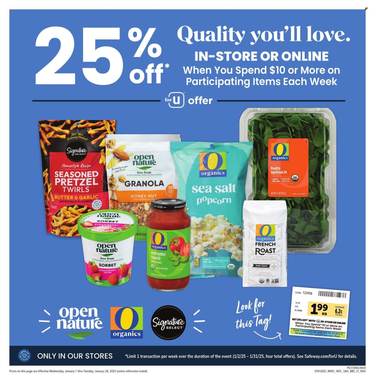 Safeway ad - 01/01/2025 - 01/28/2025. Page 1