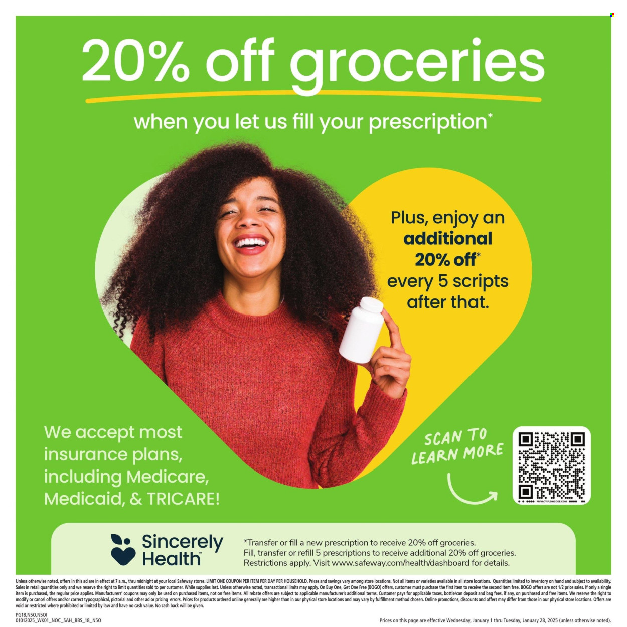 Safeway ad - 01/01/2025 - 01/28/2025. Page 1