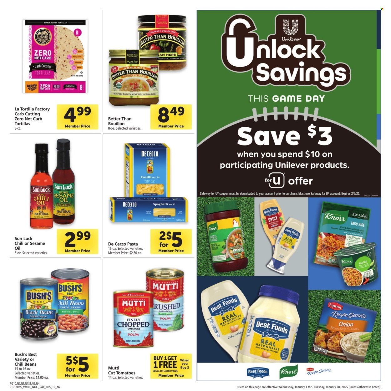 Safeway ad - 01/01/2025 - 01/28/2025. Page 1