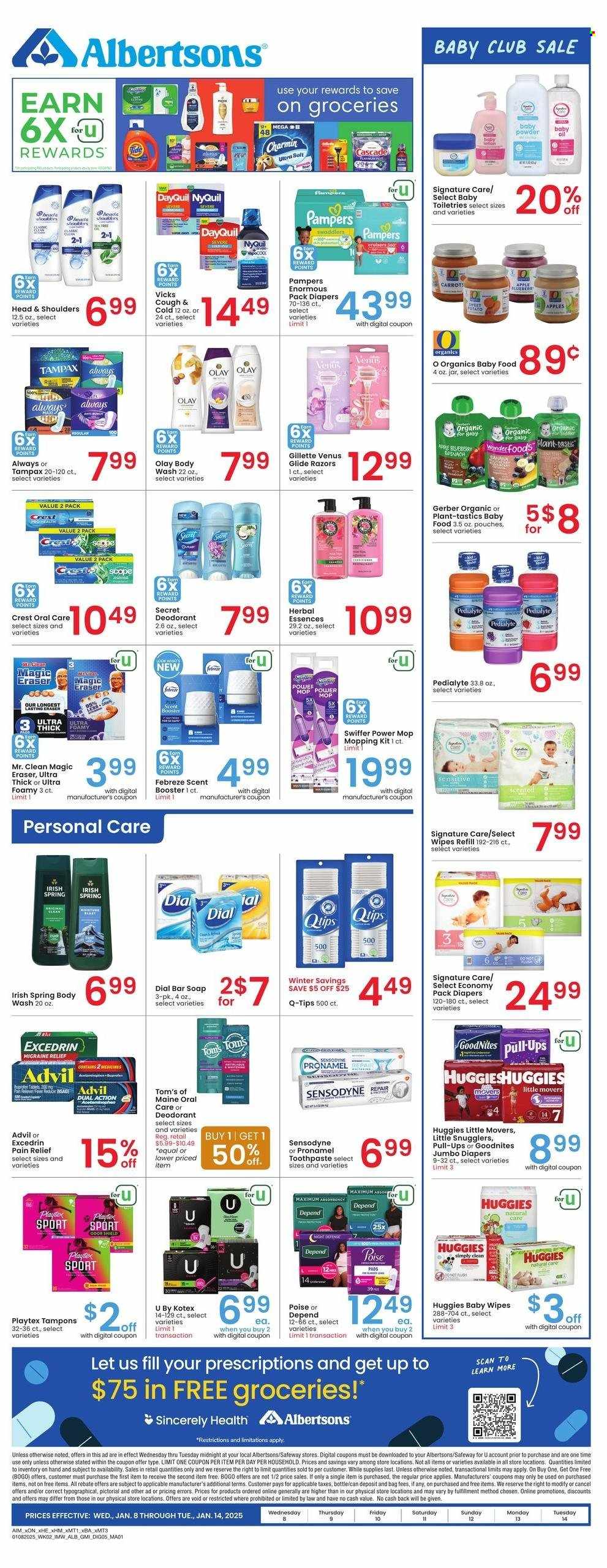 Albertsons ad - 01/08/2025 - 01/14/2025. Page 1