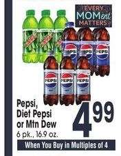 Pepsi, Diet Pepsi, Or Mtn Dew