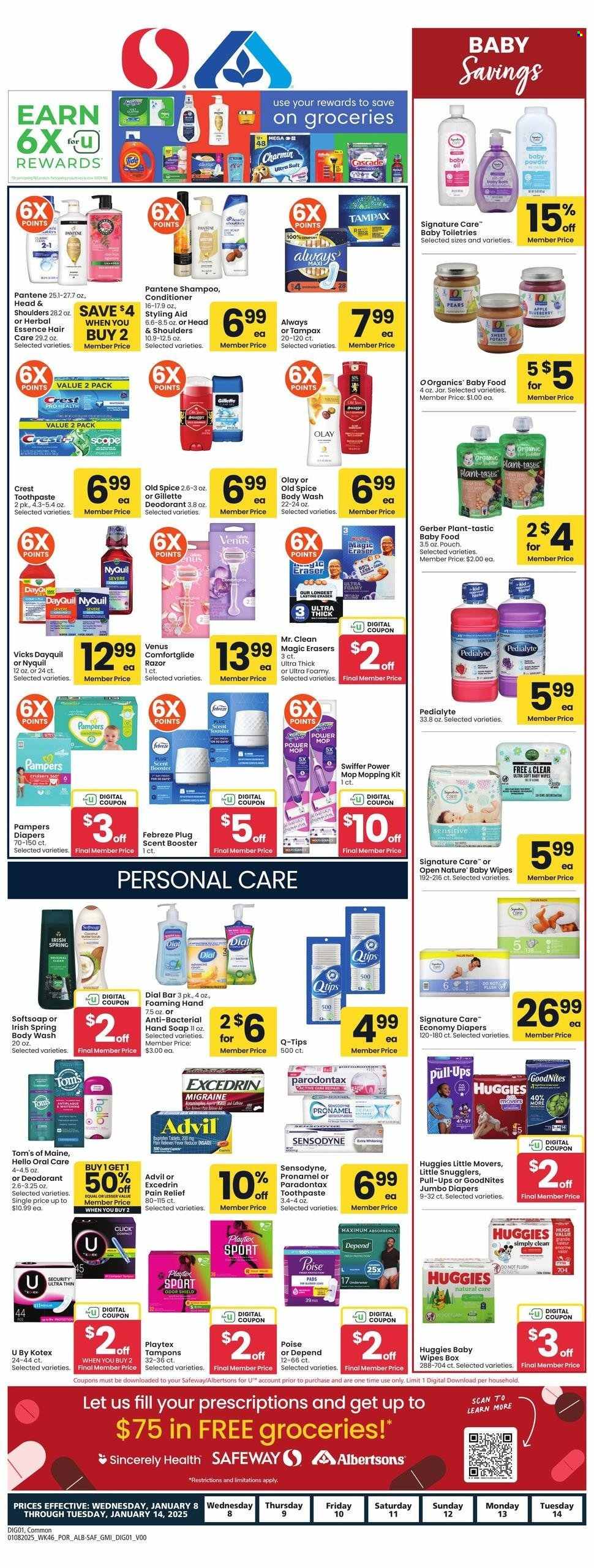 Safeway ad - 01/08/2025 - 01/14/2025. Page 1