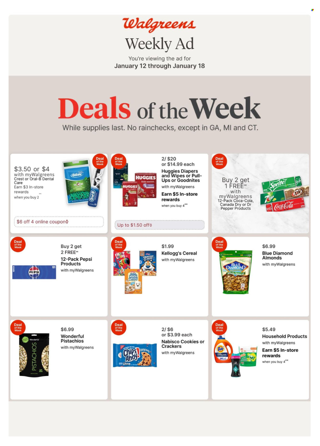 Walgreens ad - 01/12/2025 - 01/18/2025. Page 1