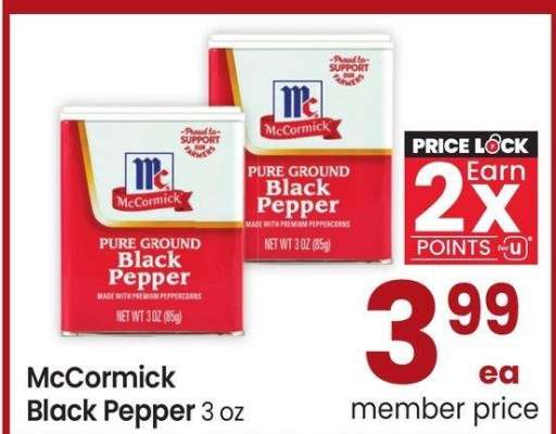 McCormick Black Pepper - 3 oz