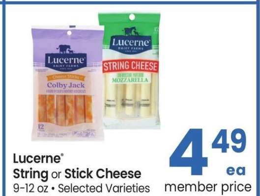 Lucerne® String or Stick Cheese - 9-12 oz • Selected Varieties