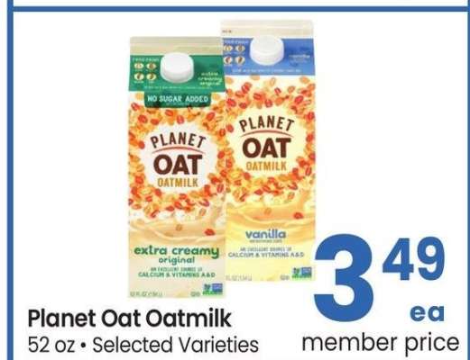 Planet Oat Oatmilk - 52 oz • Selected Varieties