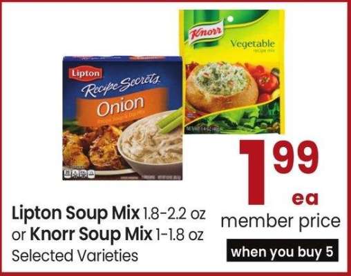 Lipton Soup Mix or Knorr Soup Mix