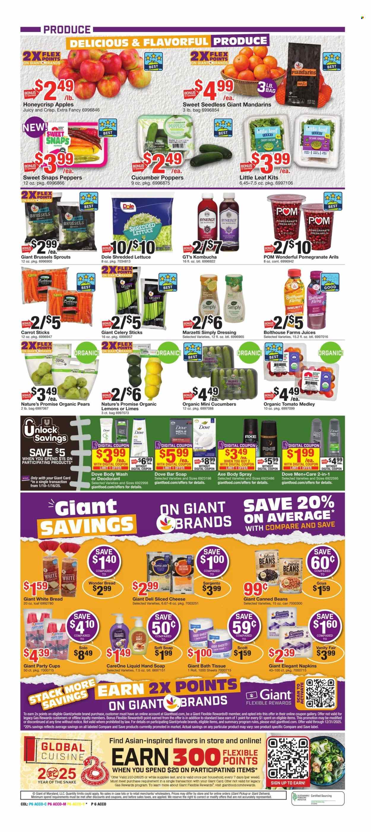 Giant Food ad - 01/10/2025 - 01/16/2025. Page 1