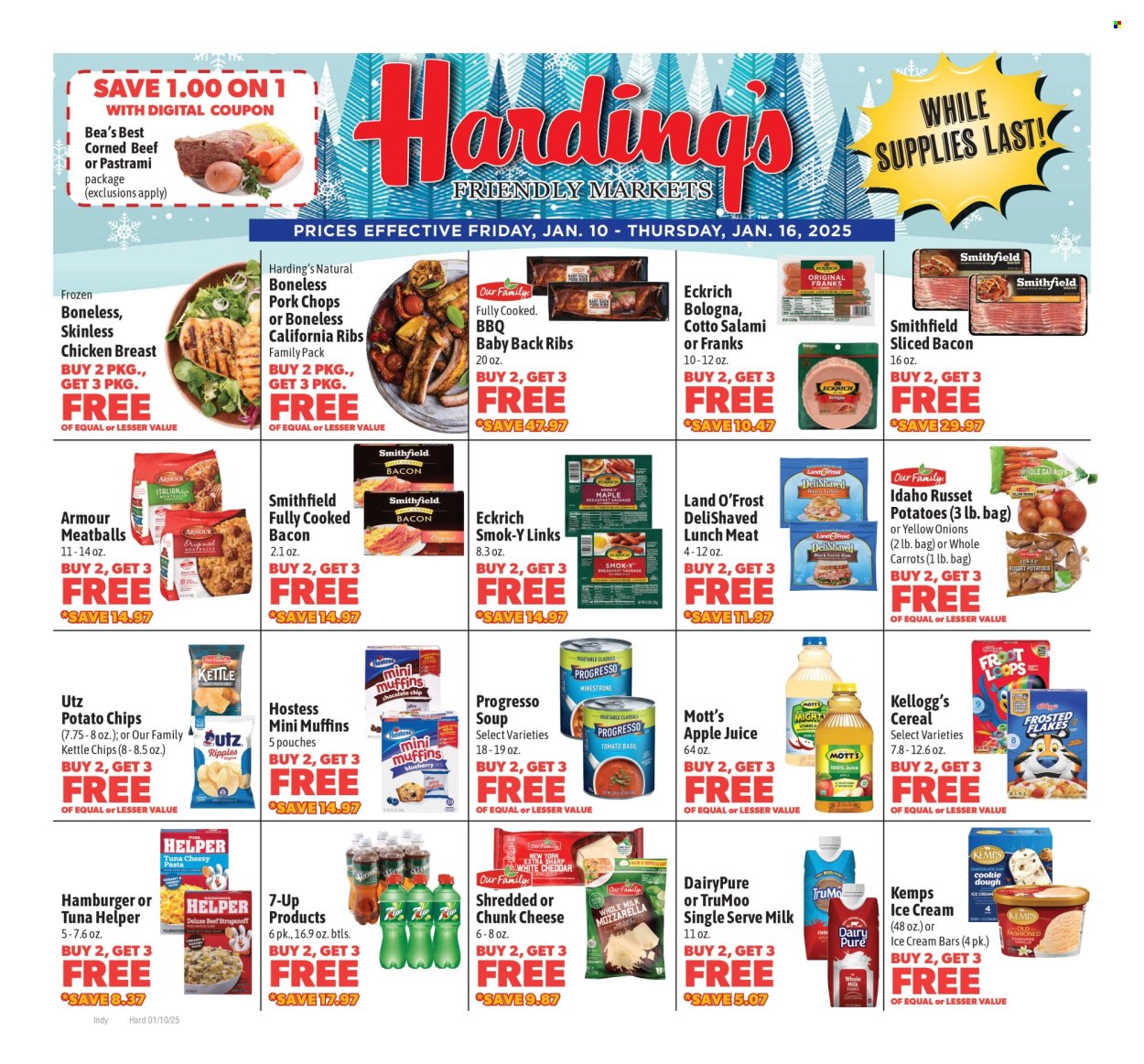 Harding's Markets ad - 01/10/2025 - 01/16/2025. Page 1